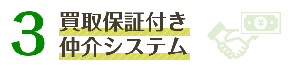 3.買取保証付き仲介システム